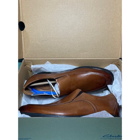 Clarks Whiddon Step Loafer Dark Tan Leather Men’s Size 7M Business Casual NEW! main image 6